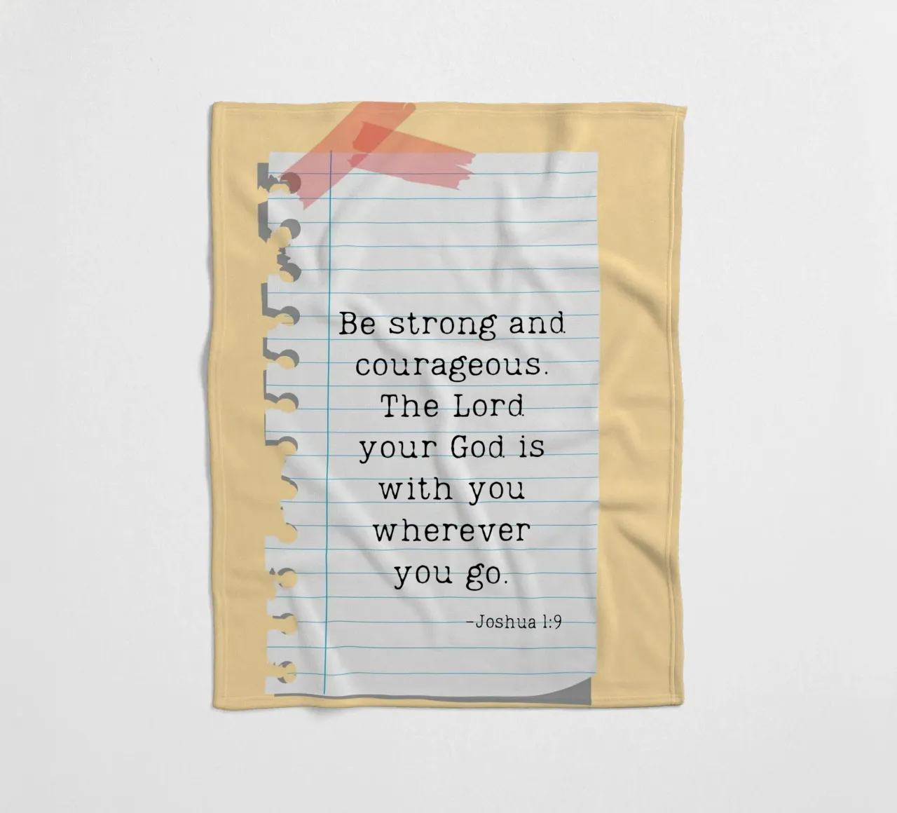 Be Strong & Courageous - Joshua 1:9 fleece blanket by vintagepod