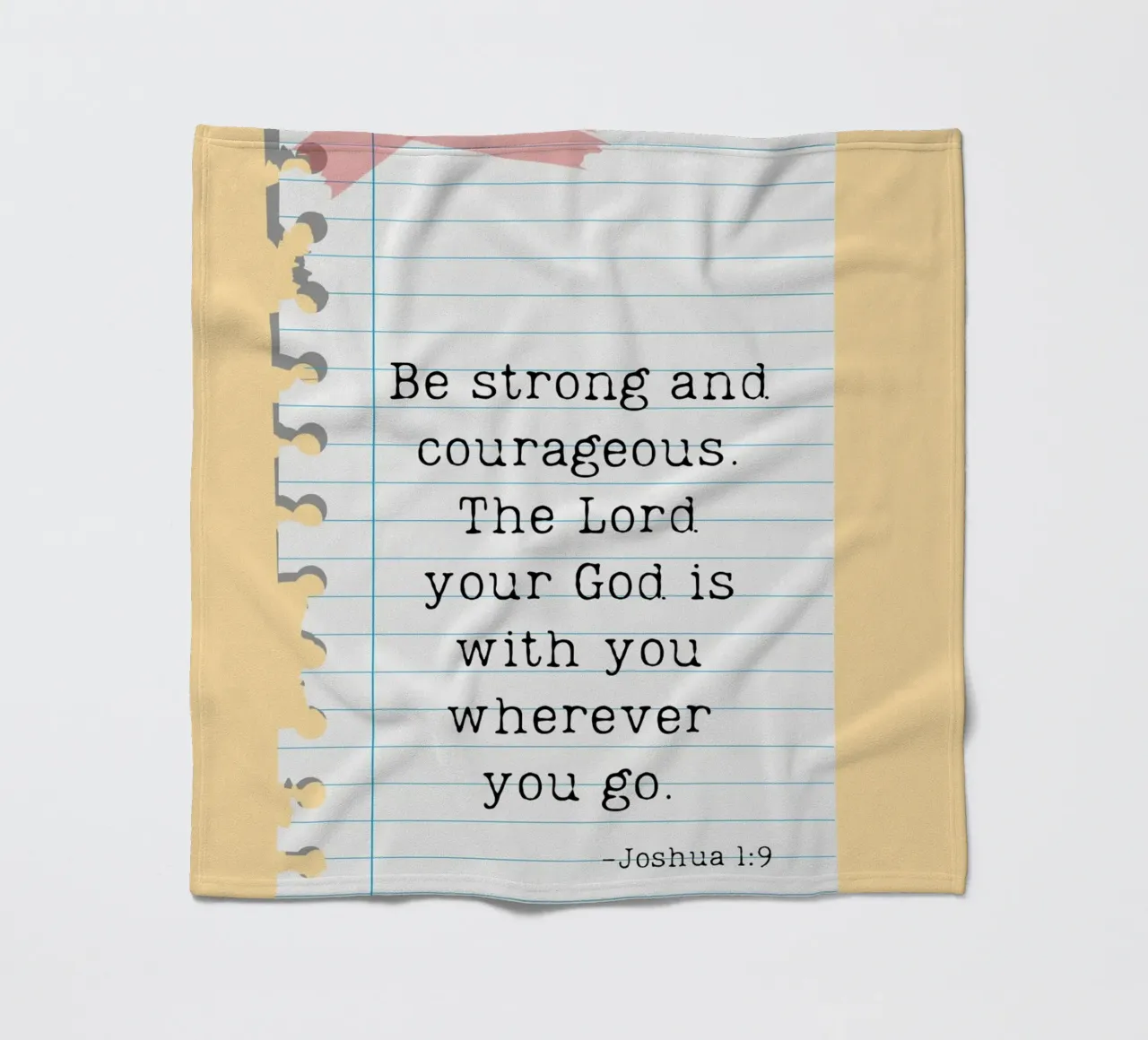 Be Strong & Courageous - Joshua 1:9 fleece blanket by vintagepod