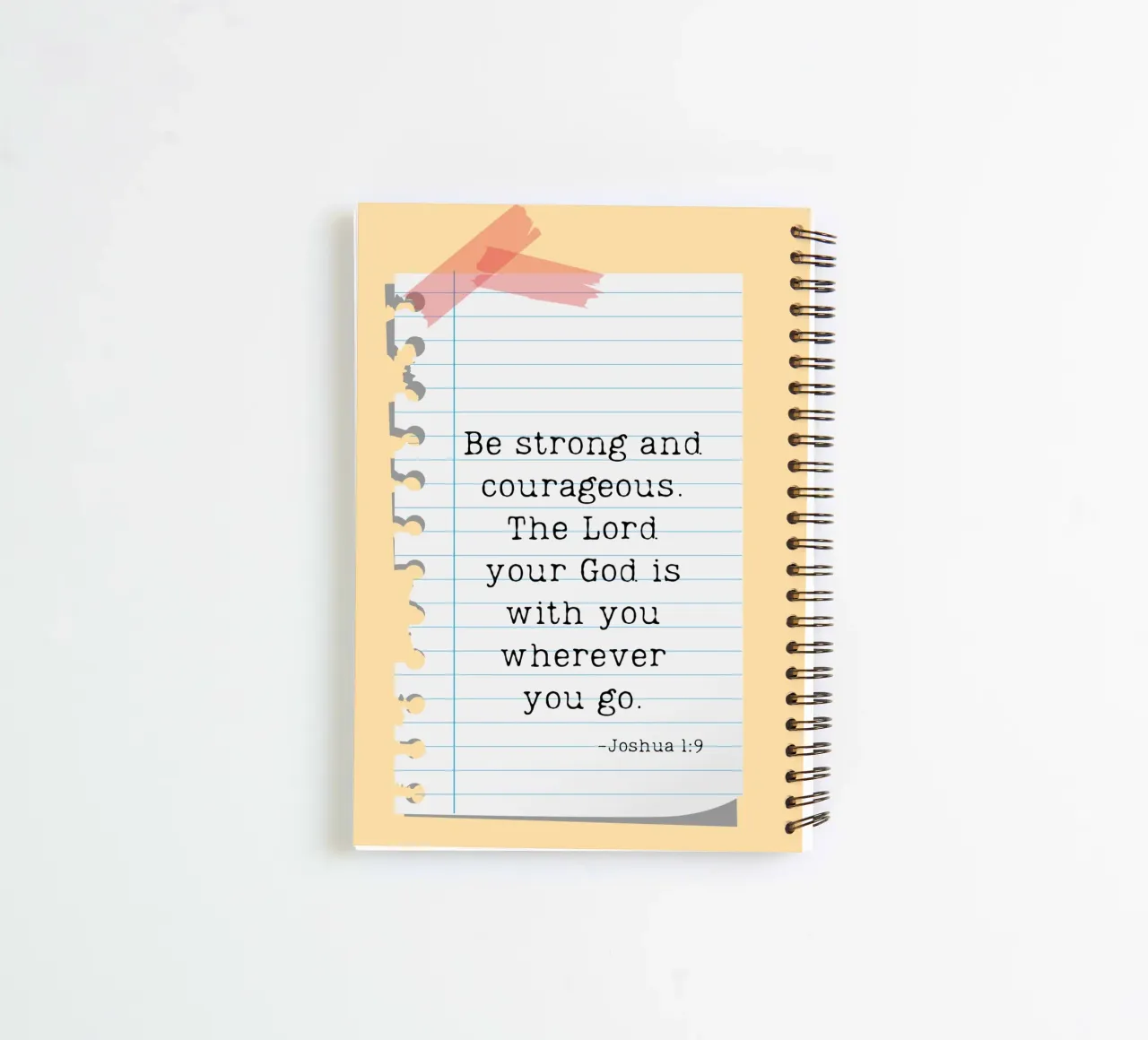 Be Strong & Courageous - Joshua 1:9 spiral notebook by vintagepod