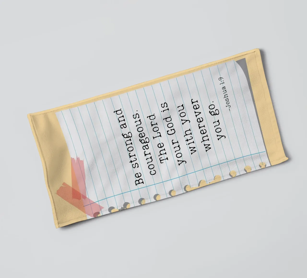 Be Strong & Courageous - Joshua 1:9 towel by vintagepod
