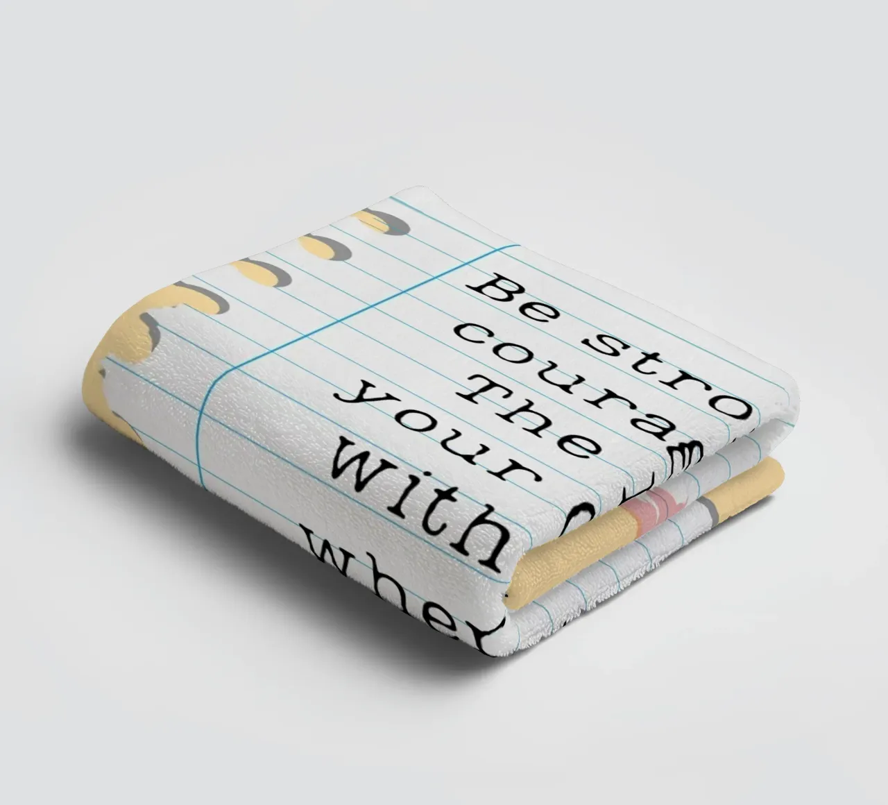 Be Strong & Courageous - Joshua 1:9 towel by vintagepod