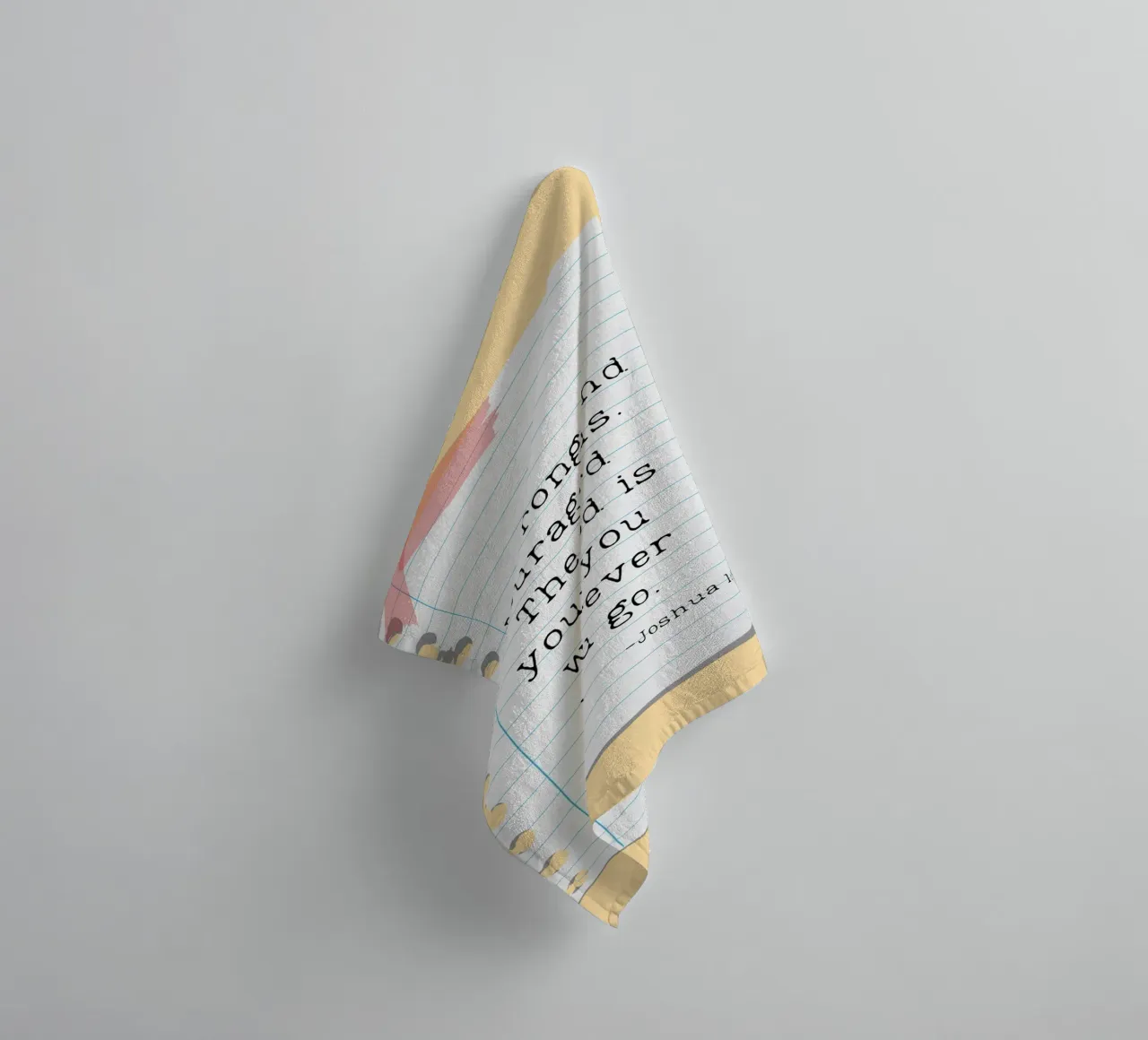 Be Strong & Courageous - Joshua 1:9 towel by vintagepod
