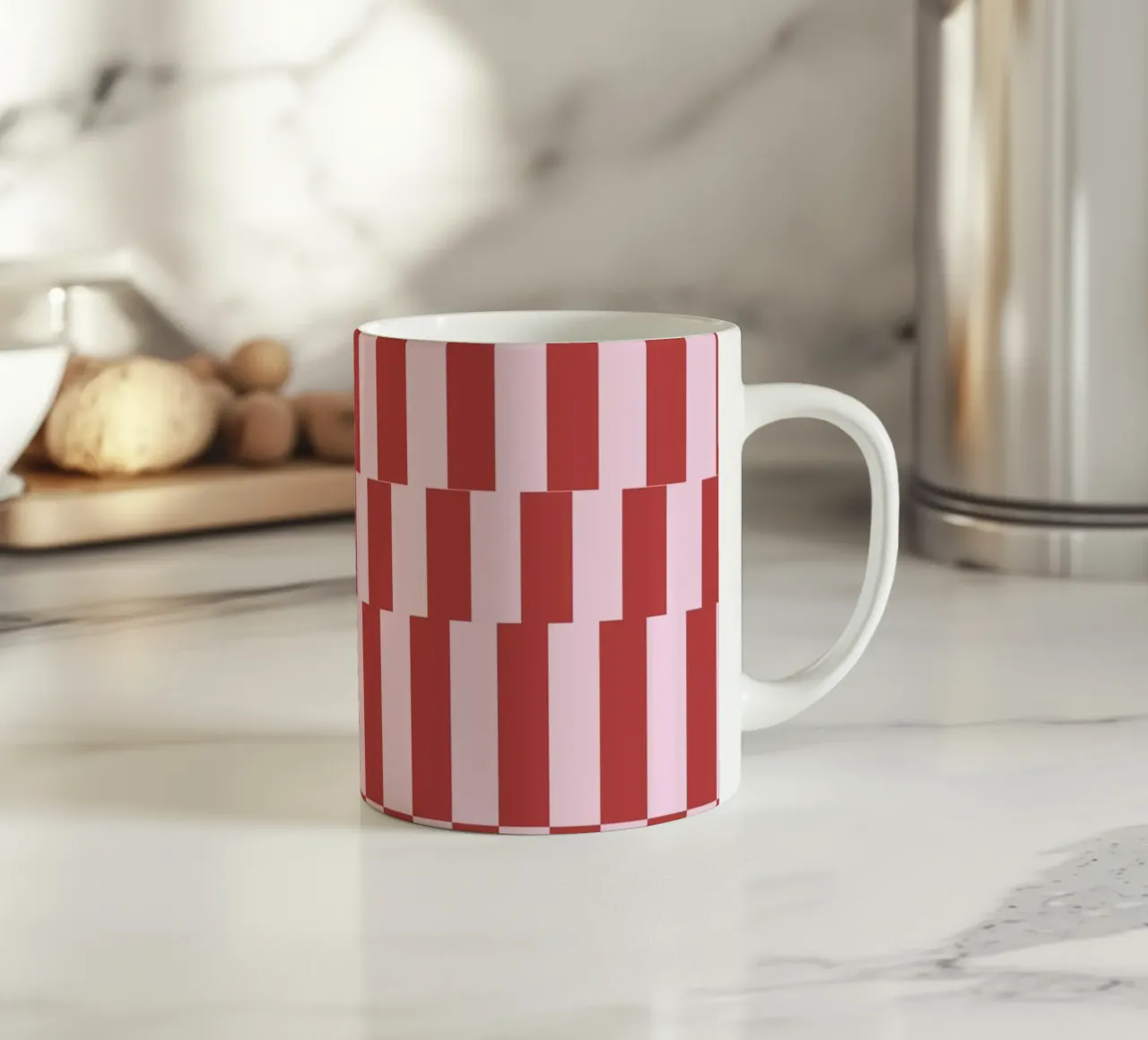 Zickzack rot rosa tazza in ceramica da Studio ROSAGRAU