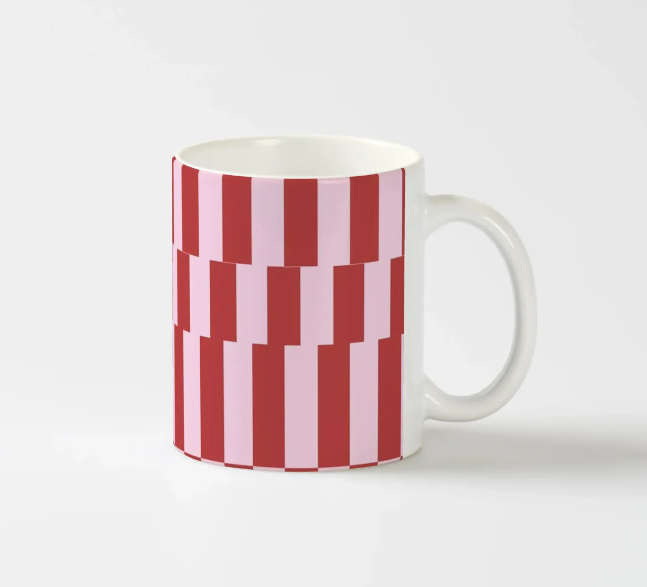 Zickzack rot rosa tazza in ceramica da Studio ROSAGRAU