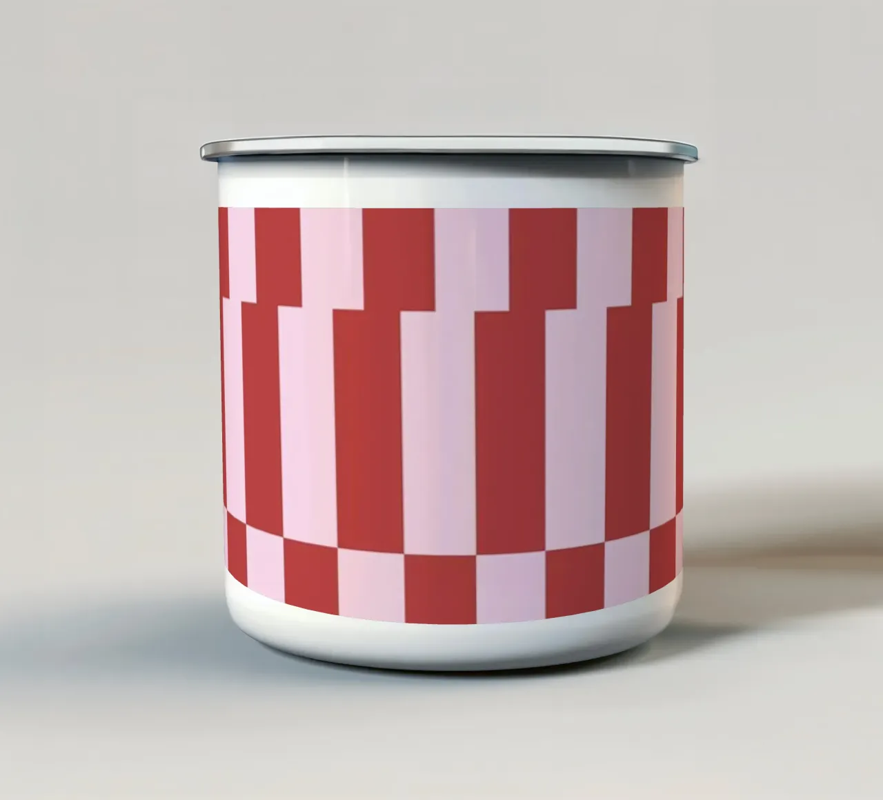 Zickzack rot rosa tazza in smalto da Studio ROSAGRAU