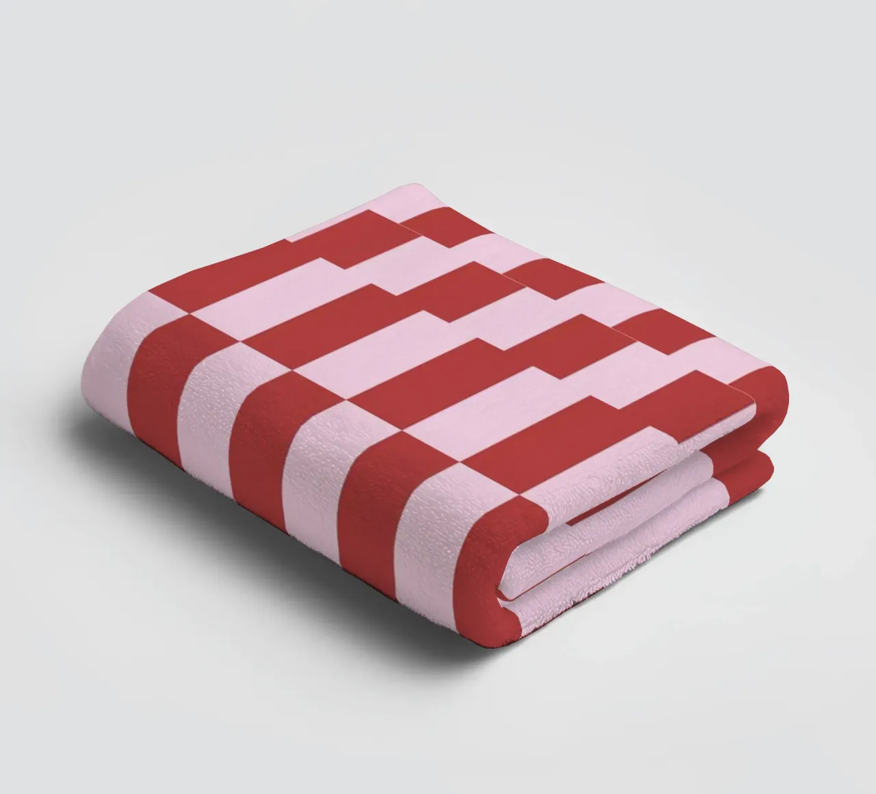 Zickzack rot rosa asciugamano da bagno da Studio ROSAGRAU