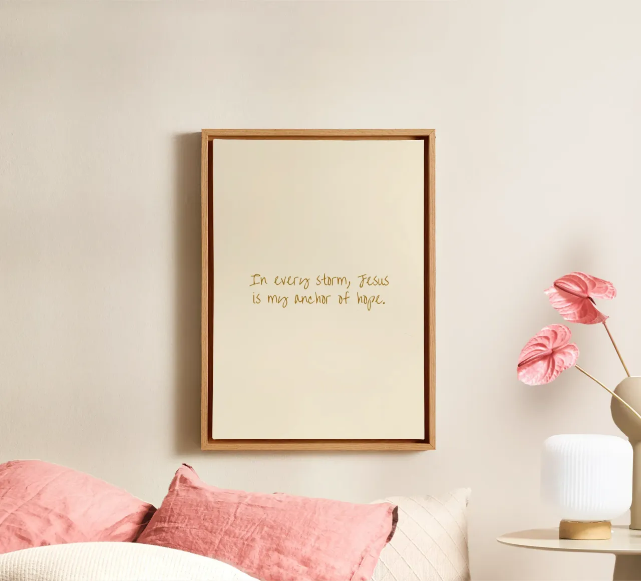 Jesus Is My Anchor of Hope - Art Print canvas with Floater frame by vintagepod