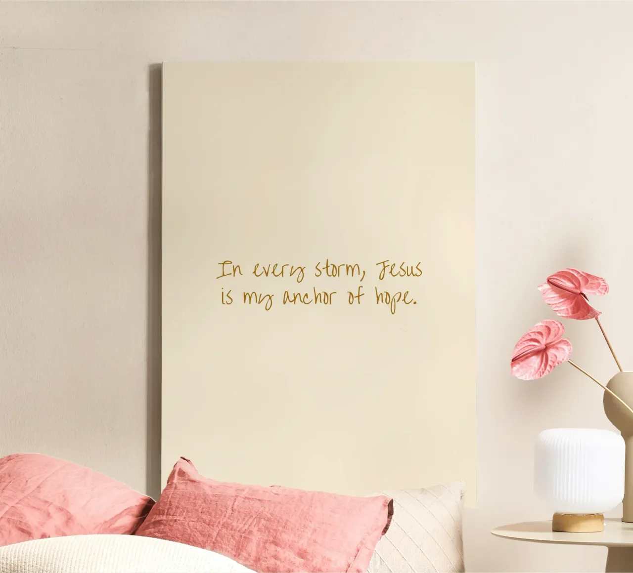 Jesus Is My Anchor of Hope - Art Print canvas with Floater frame by vintagepod