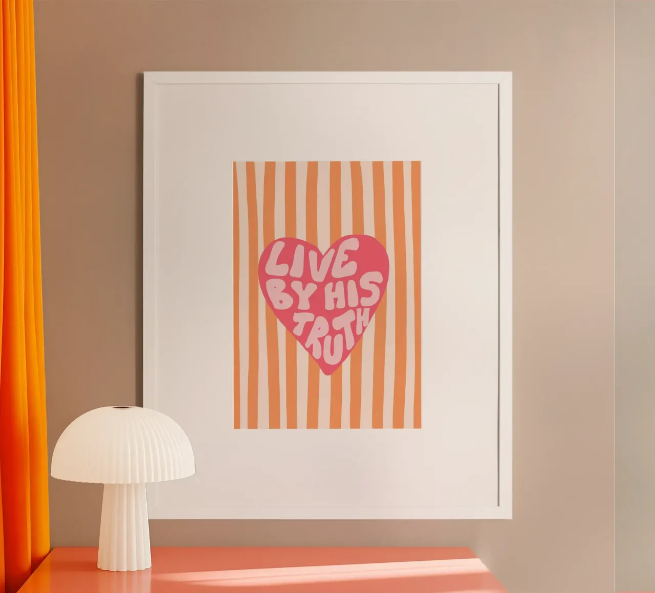 Vivere secondo la Sua verità, Arte del cuore cristiano poster da vintagepod