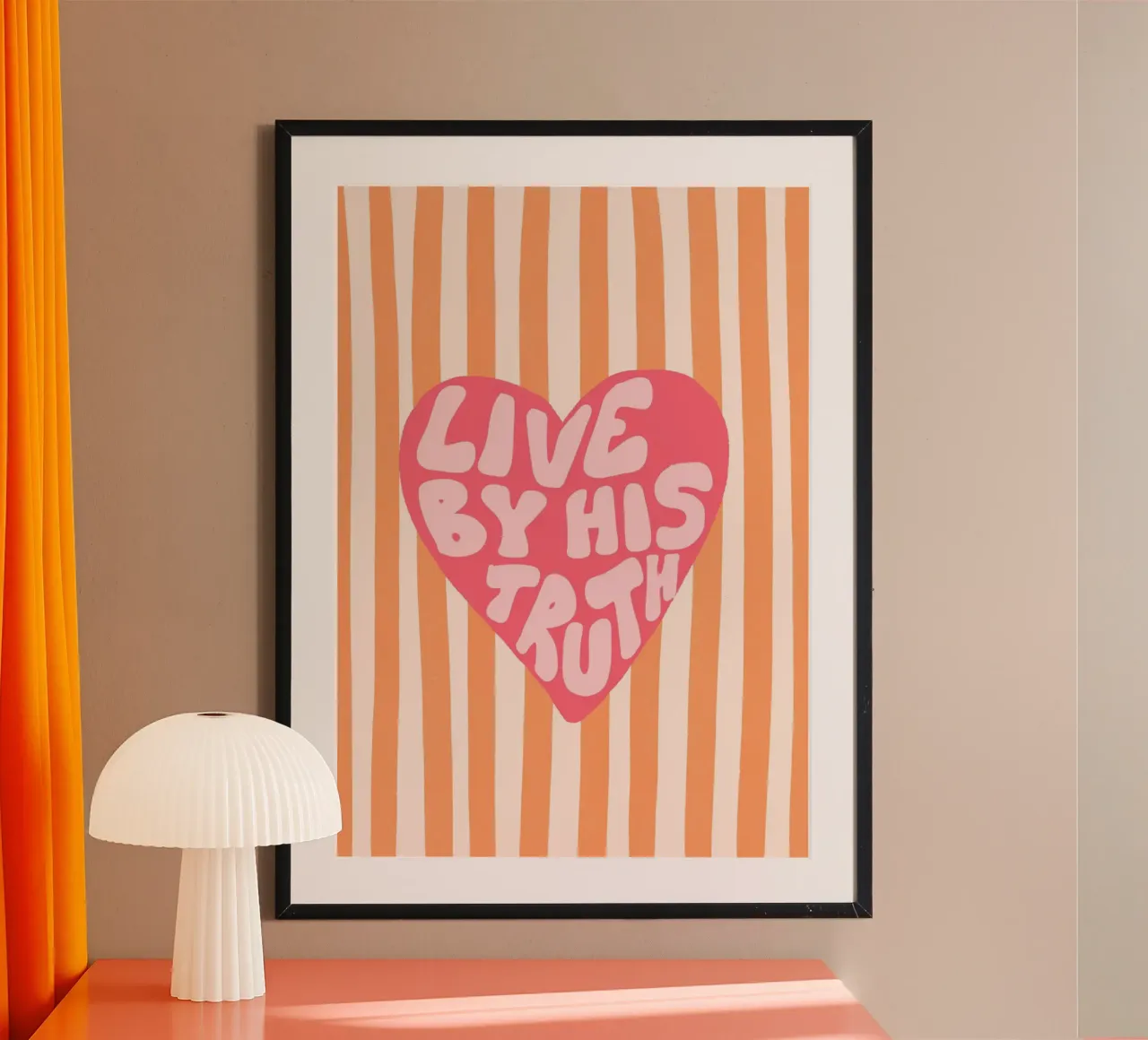 Vivere secondo la Sua verità, Arte del cuore cristiano poster da vintagepod