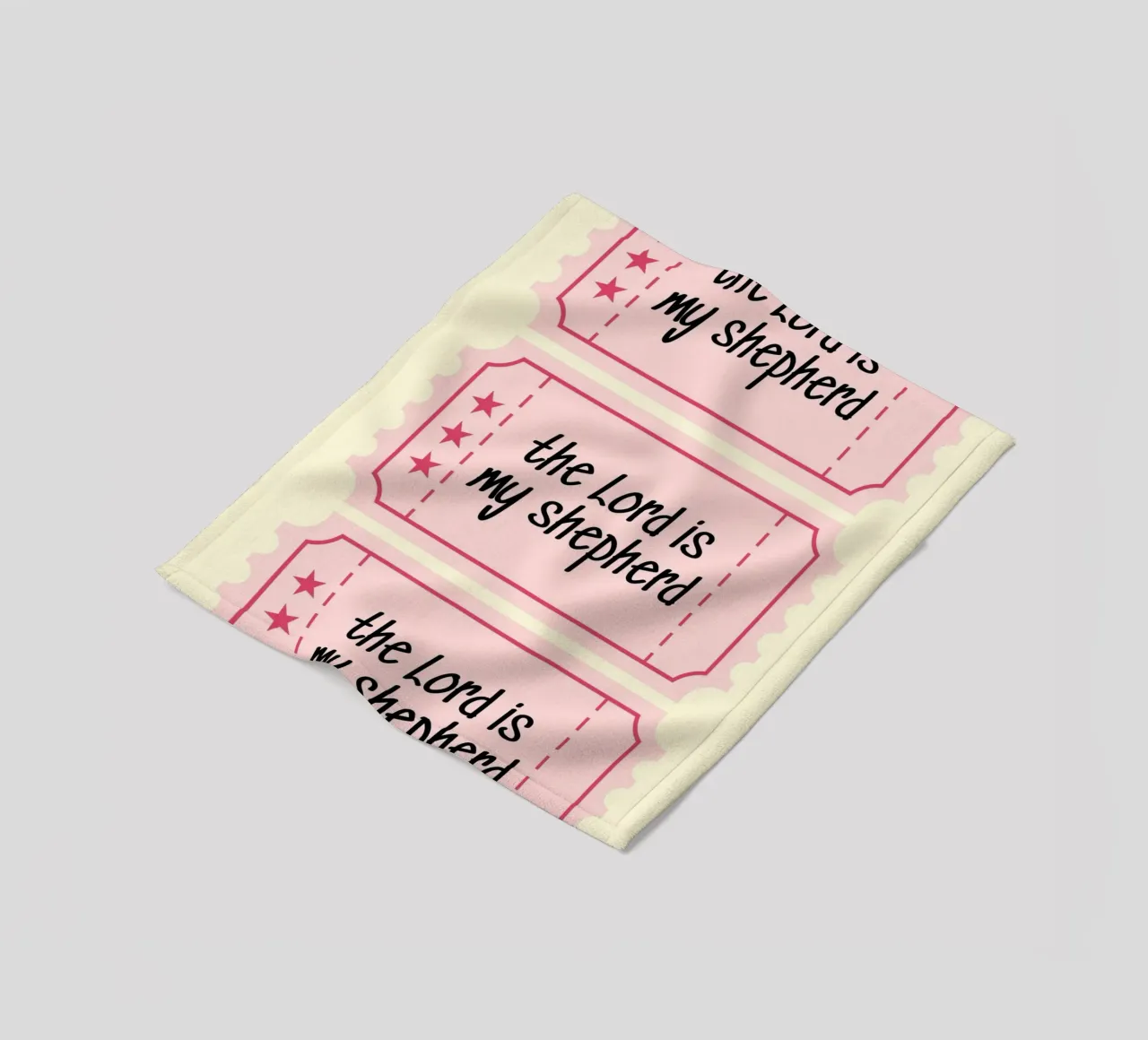 Il Signore è il mio pastore - Biglietti rosa coperta in pile da vintagepod
