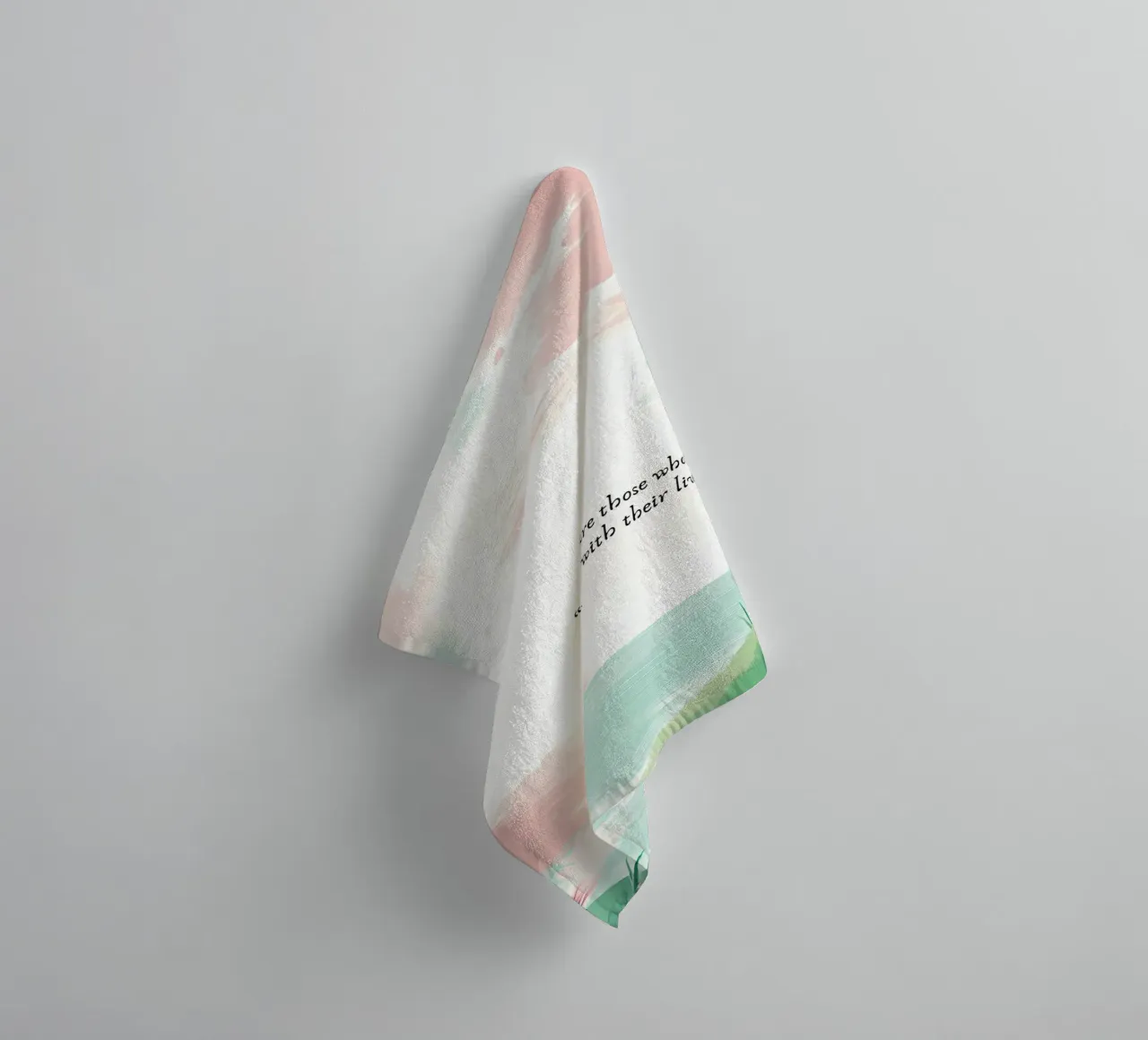 Gezegend zijn zij die vrede weven badhanddoek van vintagepod