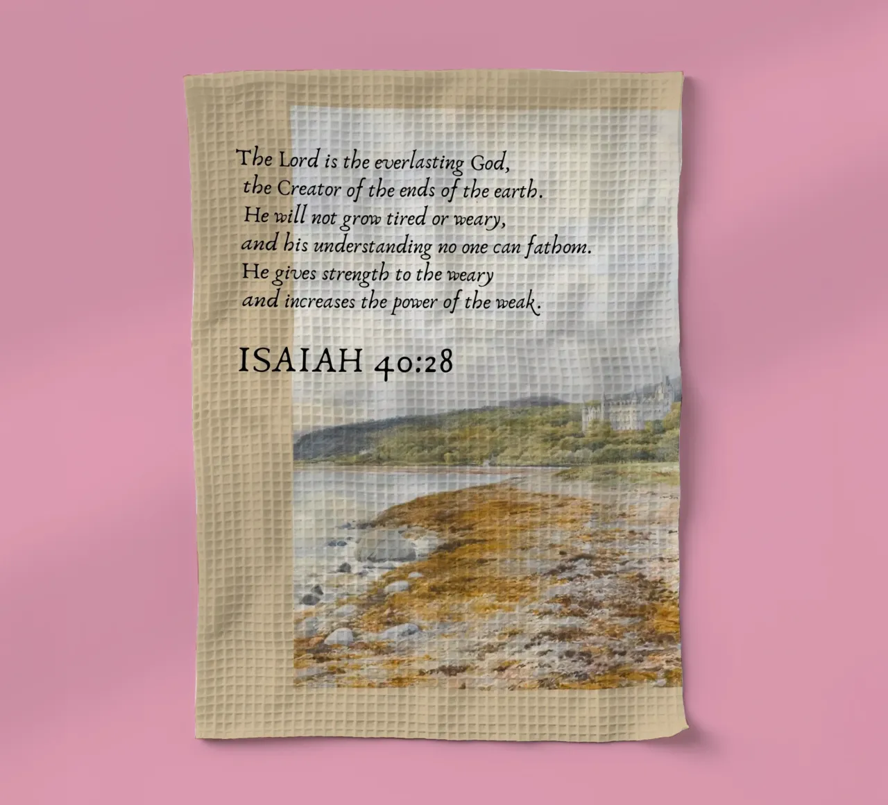 Isaïe 40:28 - Dieu éternel Art Print torchon de vintagepod