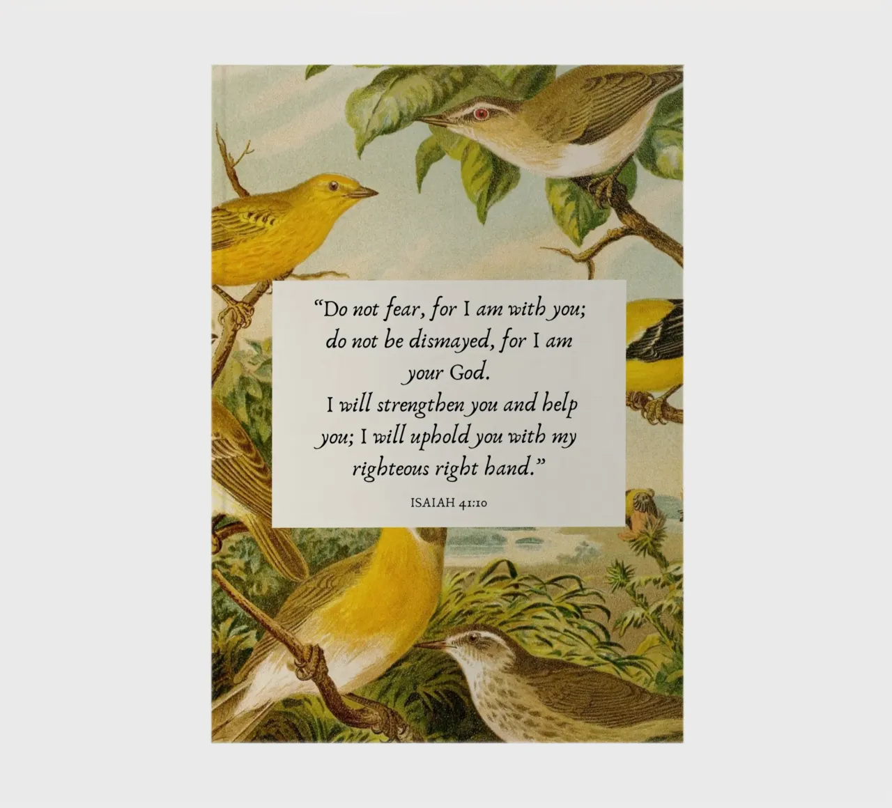 Do Not Fear, Isaiah 41:10 Art Print notebook by vintagepod