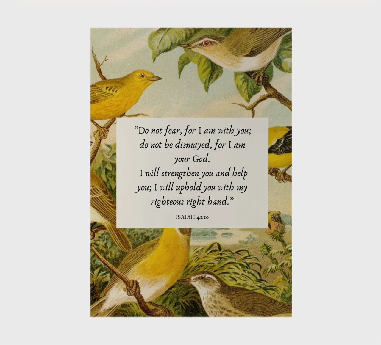 Do Not Fear, Isaiah 41:10 Art Print notebook by vintagepod