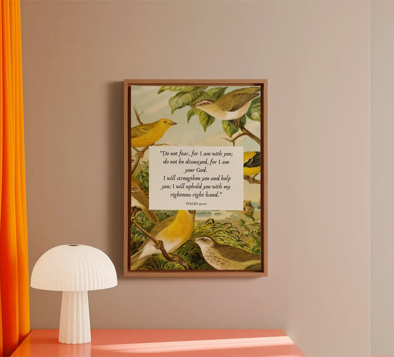 Do Not Fear, Isaiah 41:10 Art Print canvas with Floater frame by vintagepod