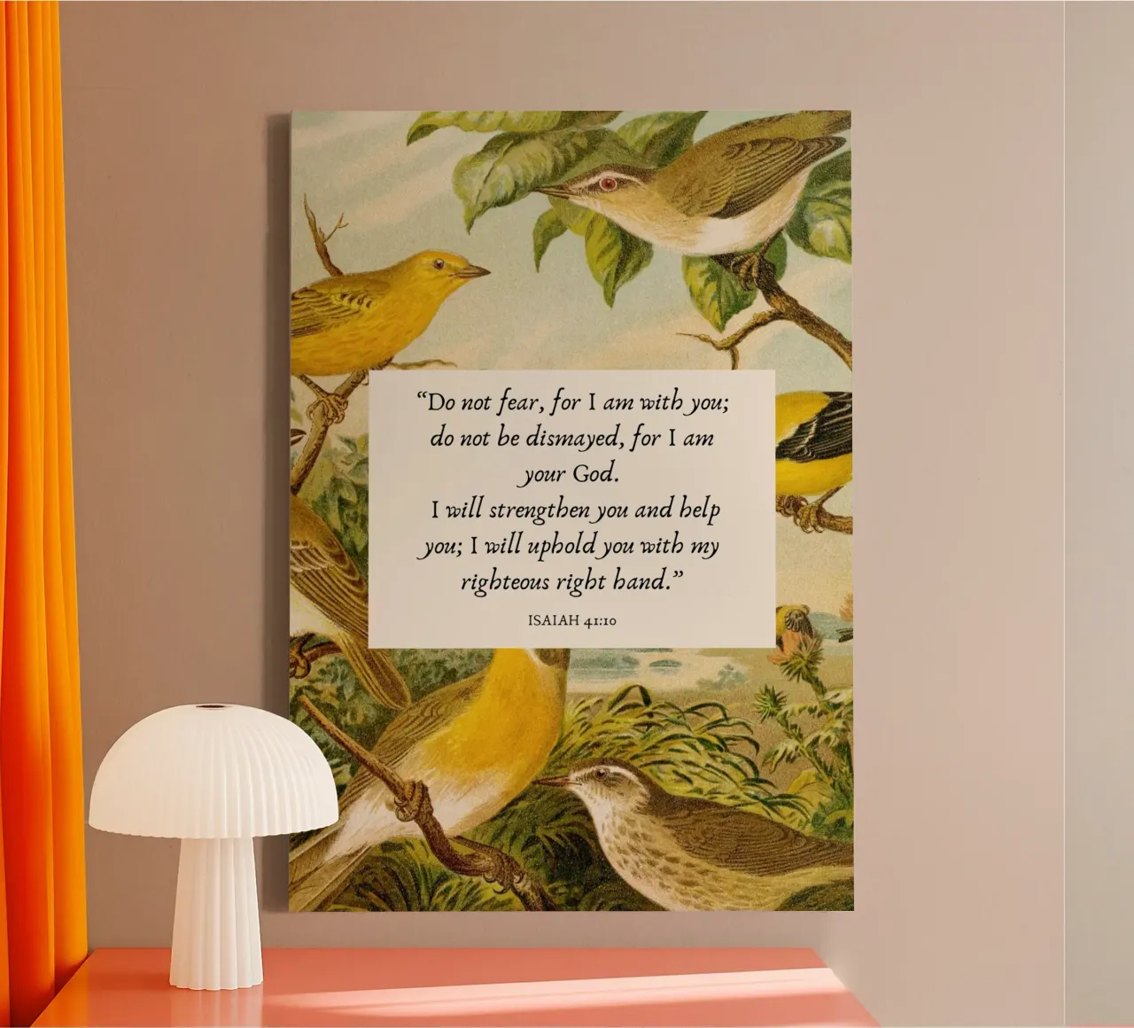 Do Not Fear, Isaiah 41:10 Art Print canvas with Floater frame by vintagepod
