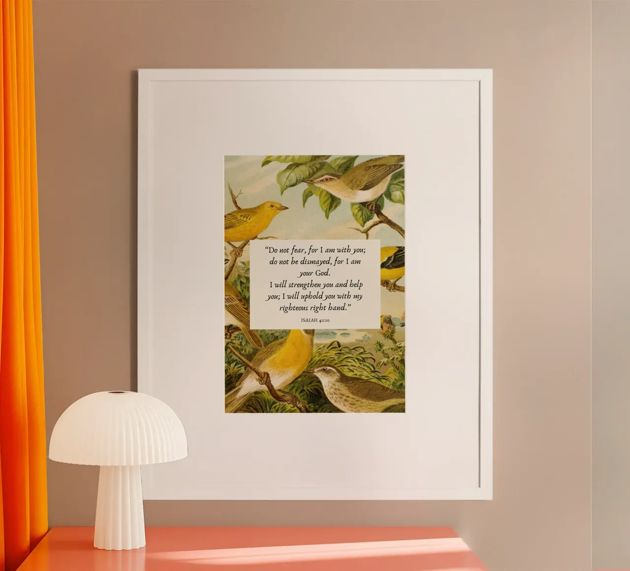 Vrees niet, Jesaja 41:10 Art Print poster van vintagepod