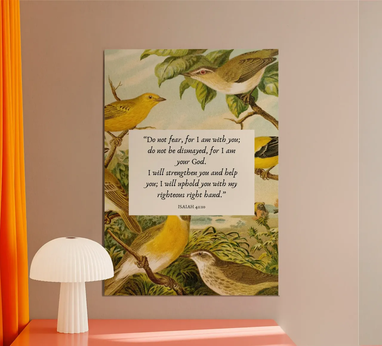 Vrees niet, Jesaja 41:10 Art Print poster van vintagepod