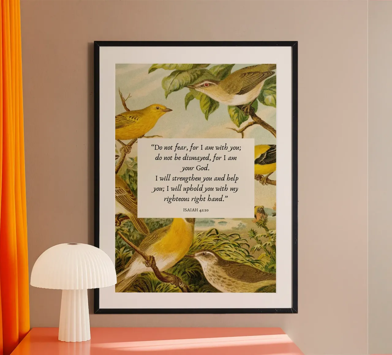 Vrees niet, Jesaja 41:10 Art Print poster van vintagepod