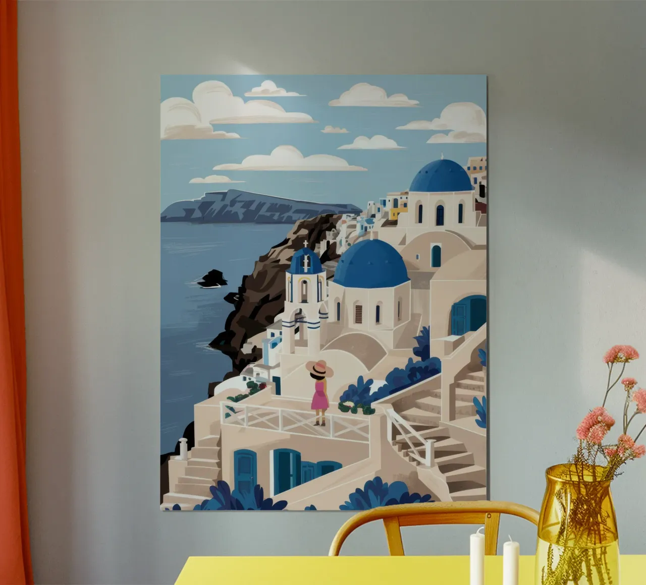 Vue sur la falaise égéenne poster de Heaven Craft