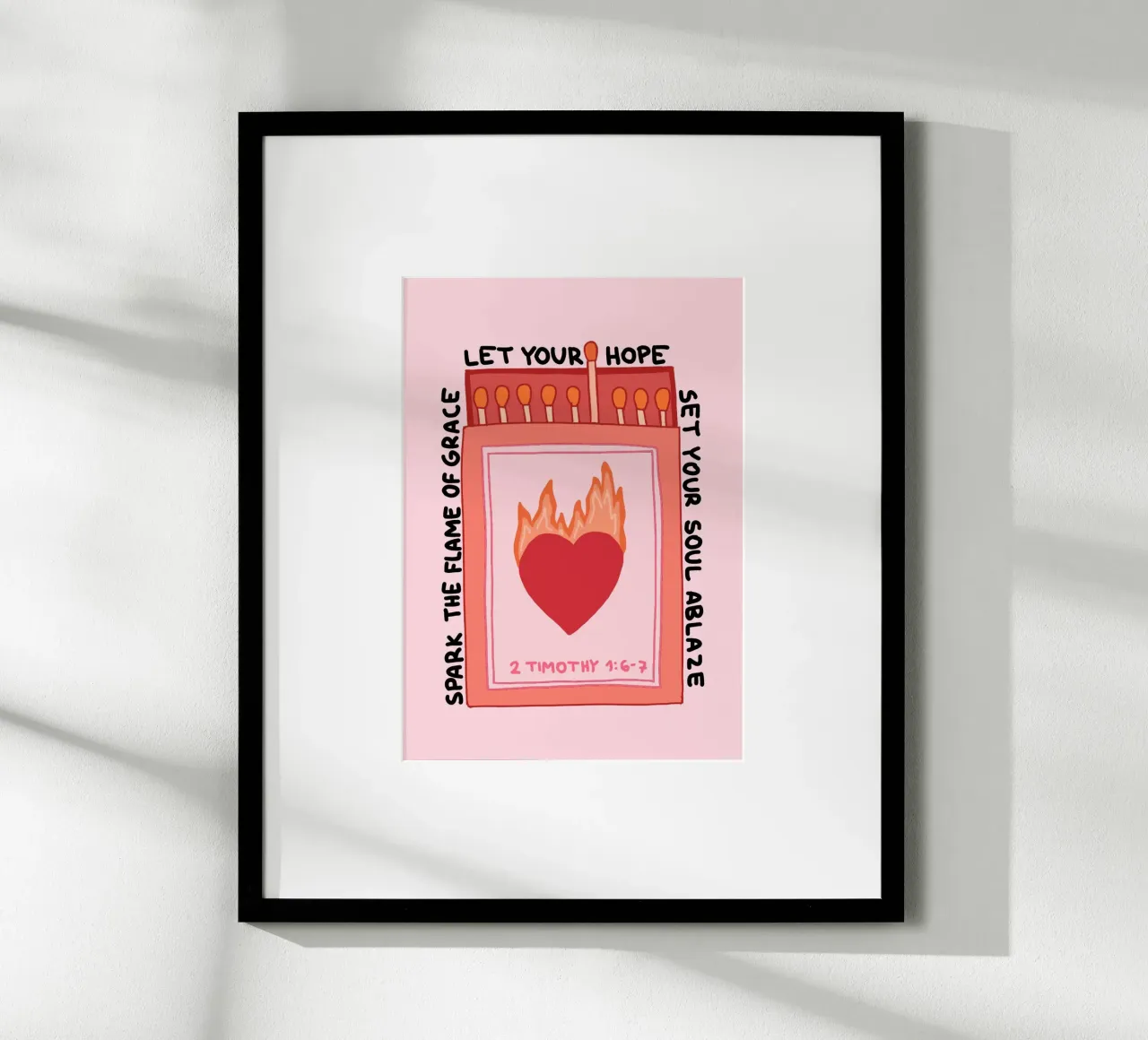 Setze deine Seele in Flammen, Christlicher Kunstdruck Poster von vintagepod