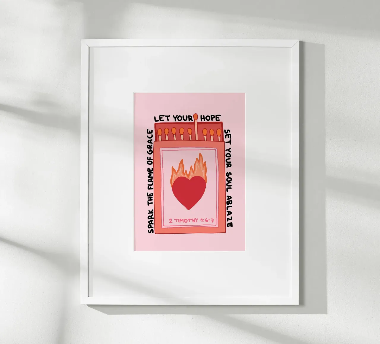 Setze deine Seele in Flammen, Christlicher Kunstdruck Poster von vintagepod
