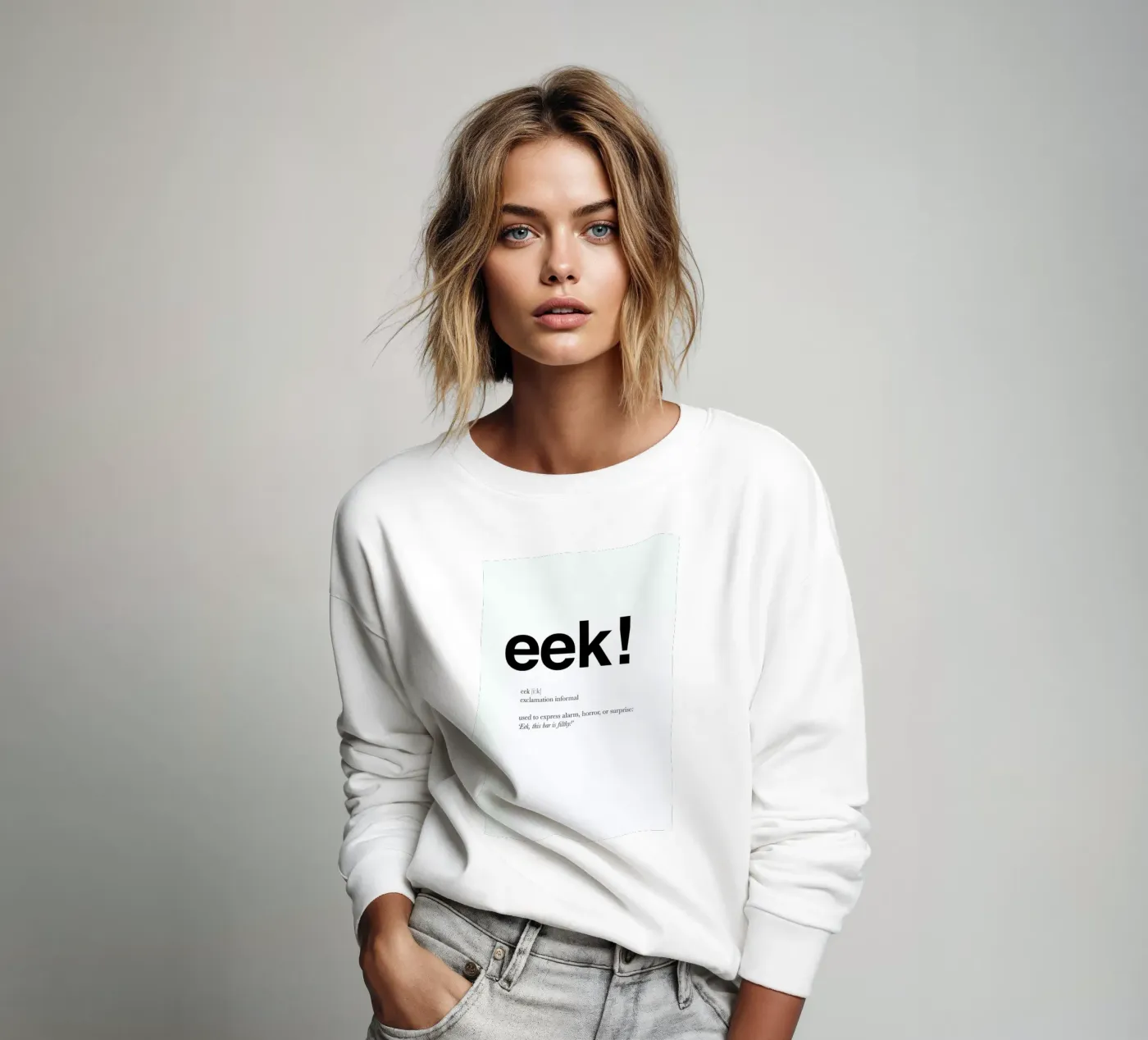 The eek interjection sweatshirt by Matěj Kašpar Jirásek