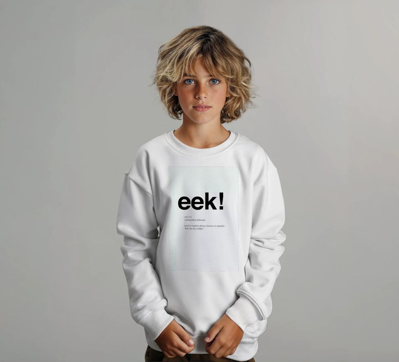 The eek interjection felpa bambino da Matěj Kašpar Jirásek