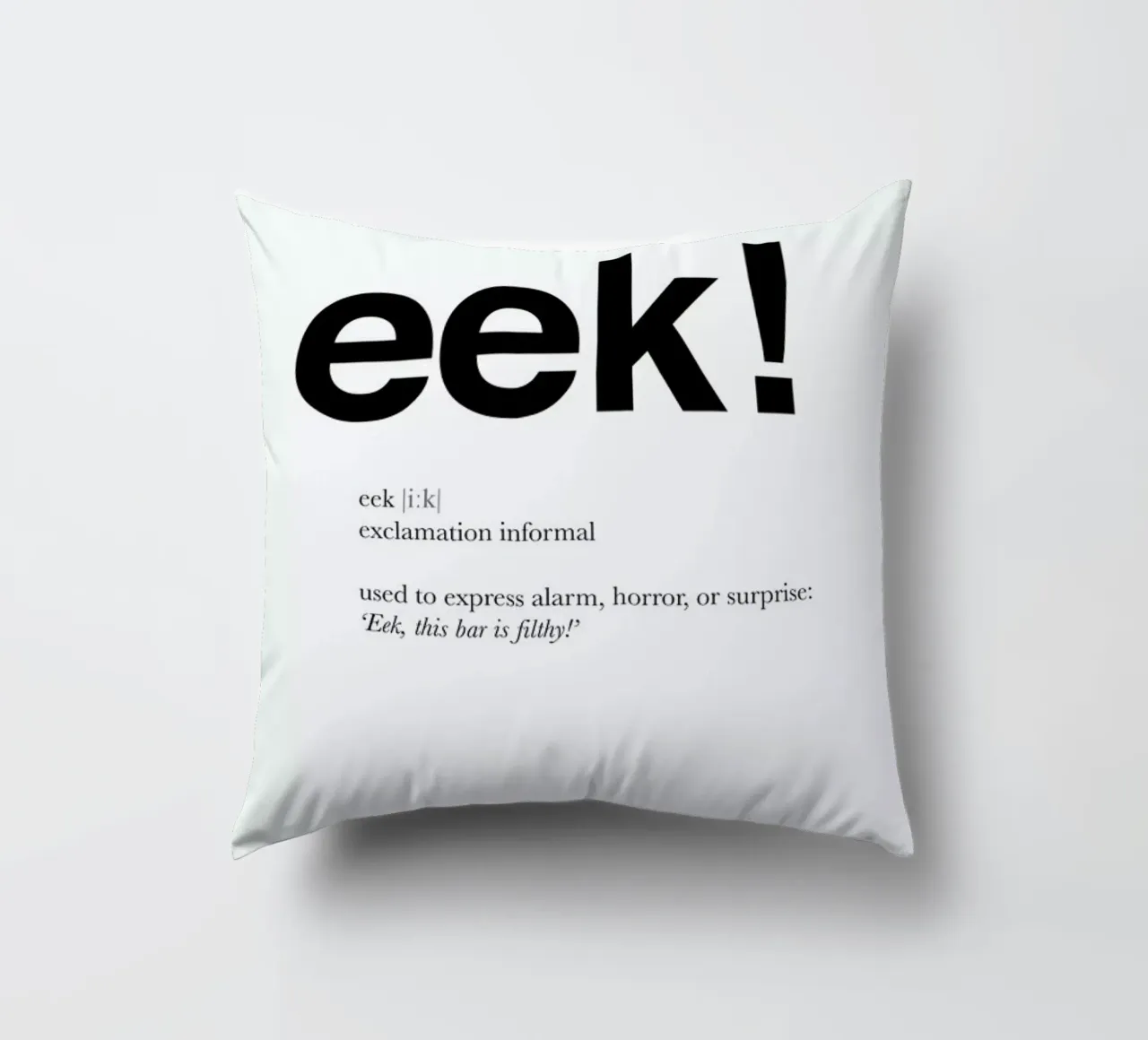 The eek interjection cuscino da Matěj Kašpar Jirásek