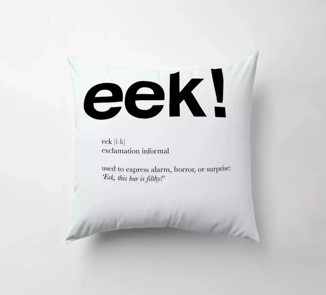 The eek interjection cuscino da Matěj Kašpar Jirásek