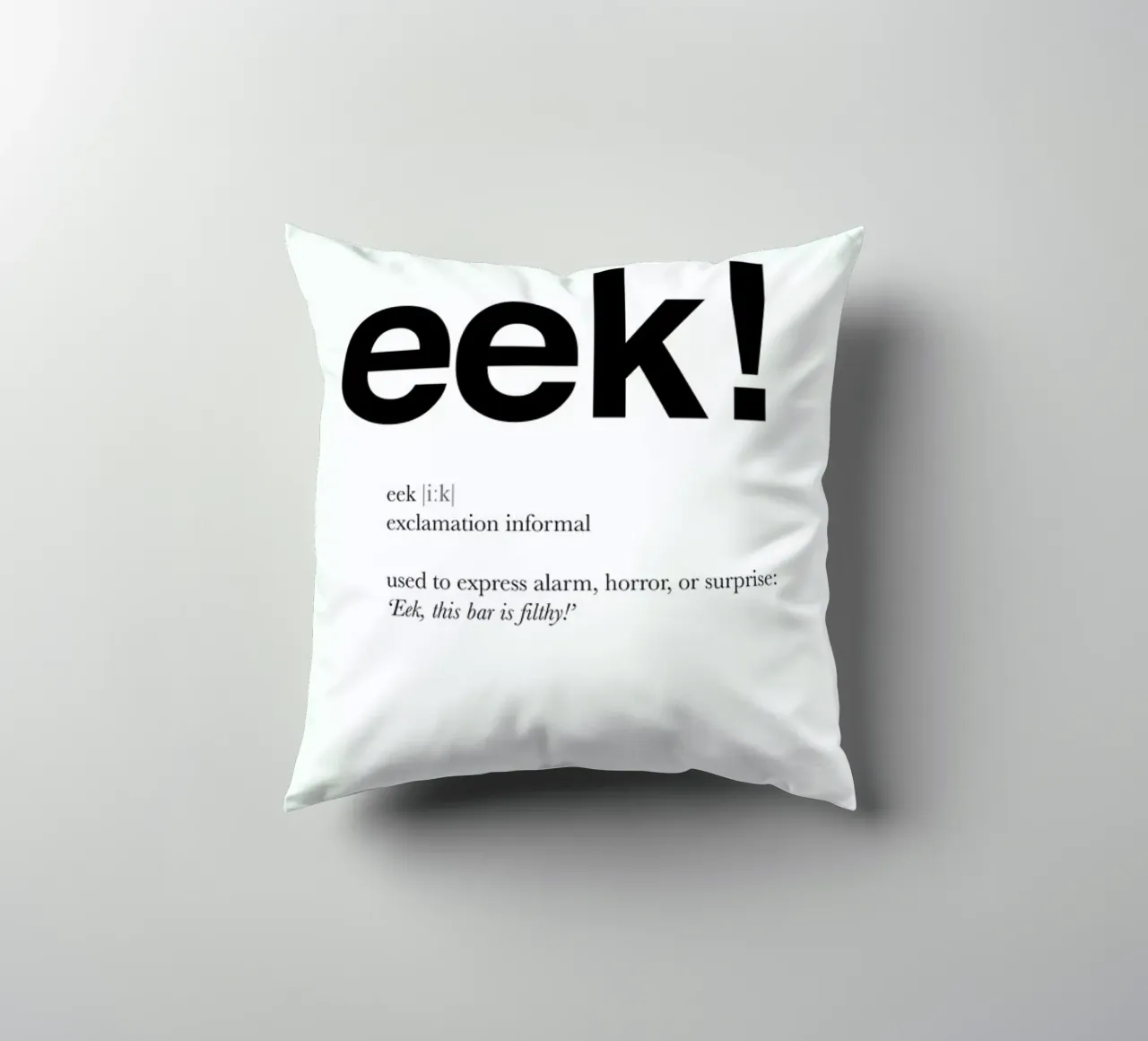 The eek interjection cuscino da Matěj Kašpar Jirásek