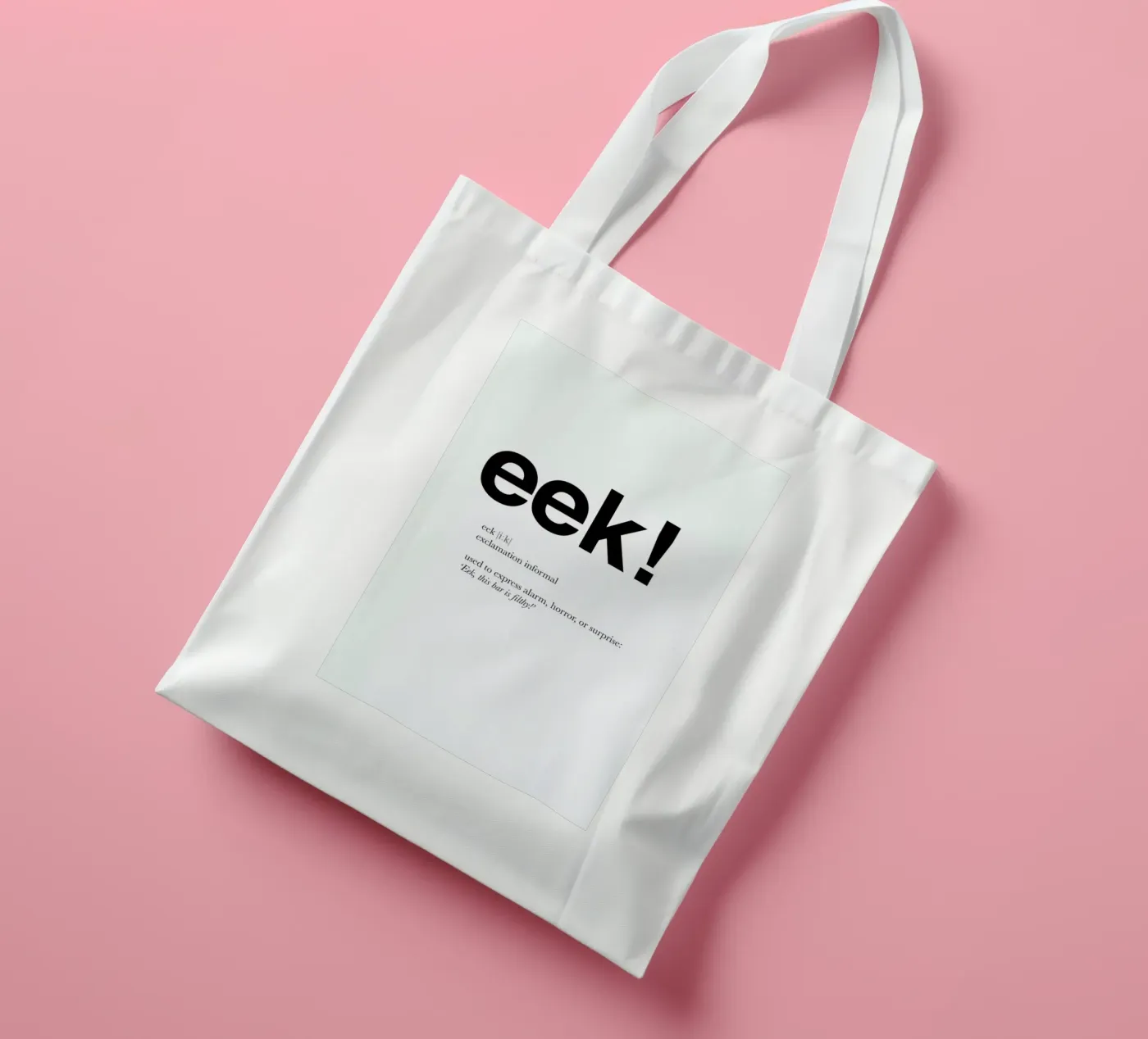 The eek interjection tote bag by Matěj Kašpar Jirásek