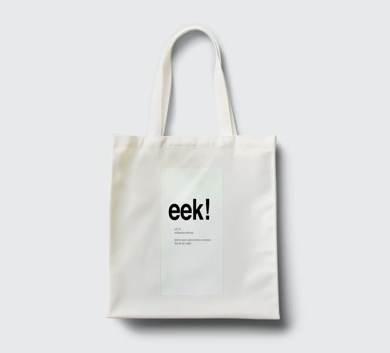 The eek interjection tote bag by Matěj Kašpar Jirásek