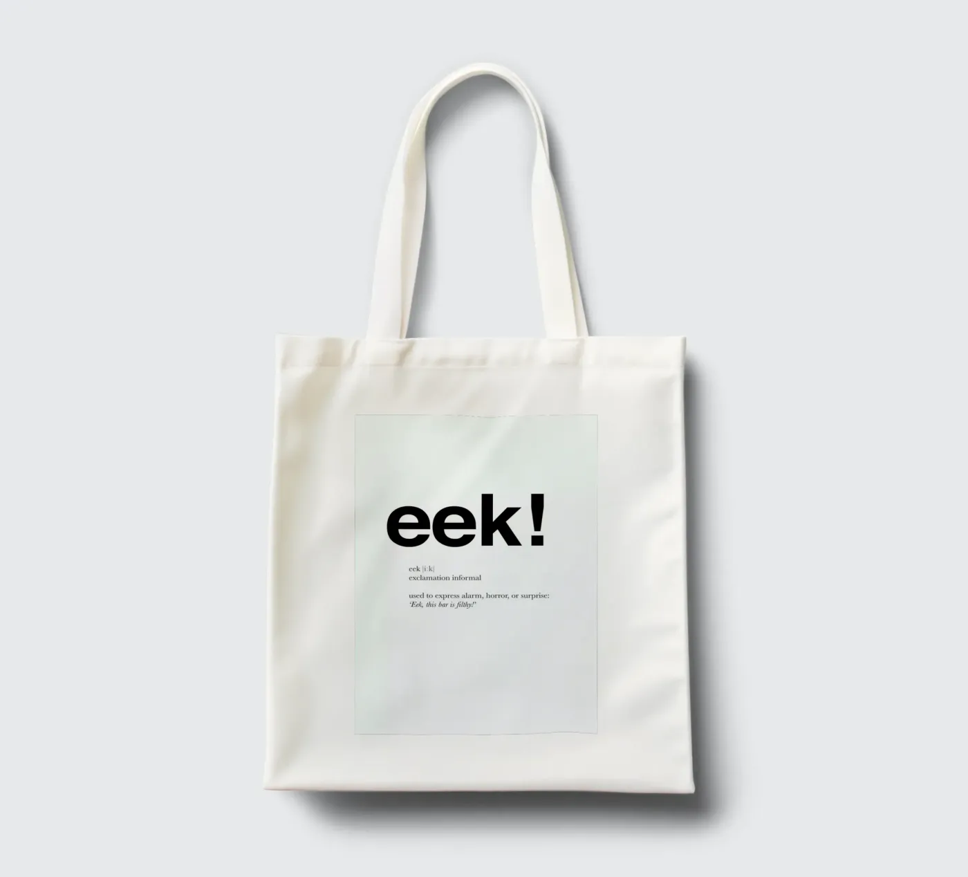 The eek interjection tote bag by Matěj Kašpar Jirásek
