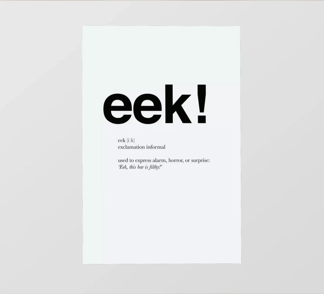 The eek interjection pellicola backlit da Matěj Kašpar Jirásek