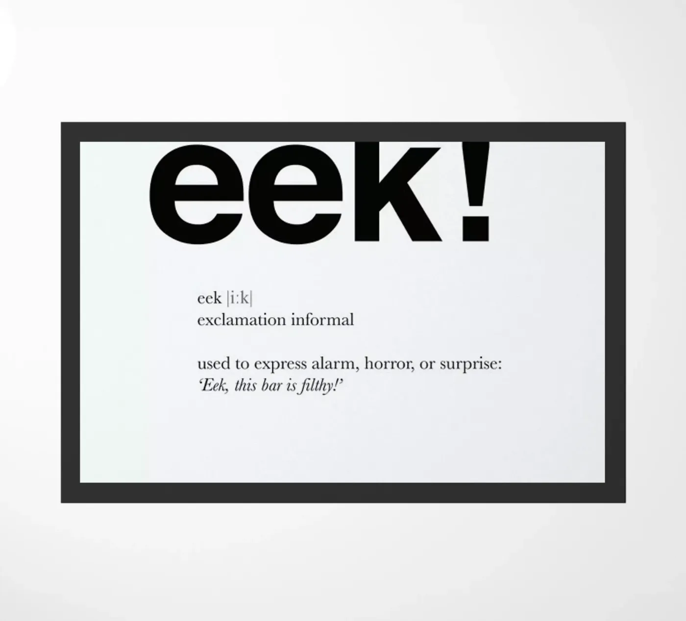 The eek interjection deurmat van Matěj Kašpar Jirásek