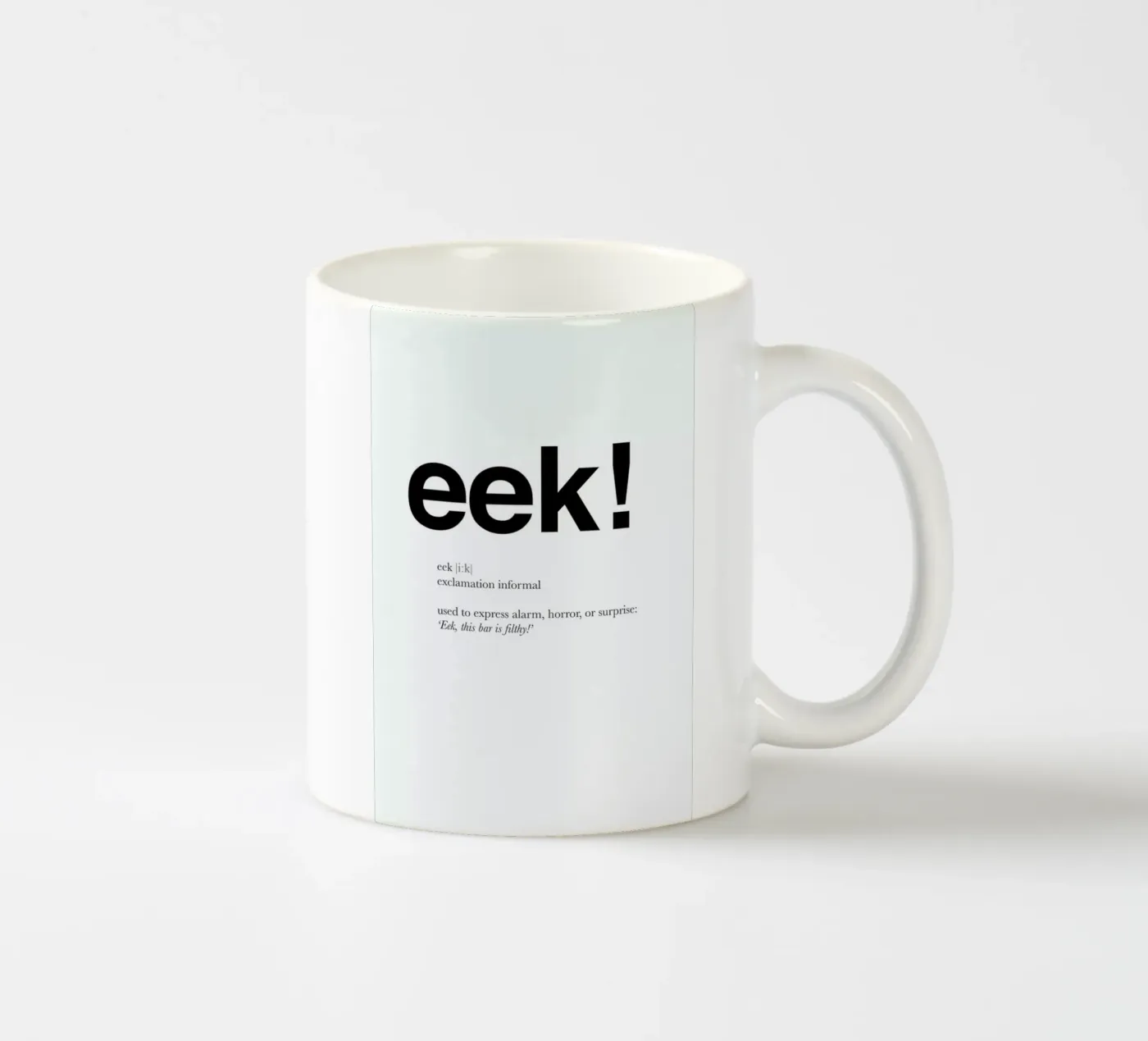 The eek interjection mug en céramique de Matěj Kašpar Jirásek