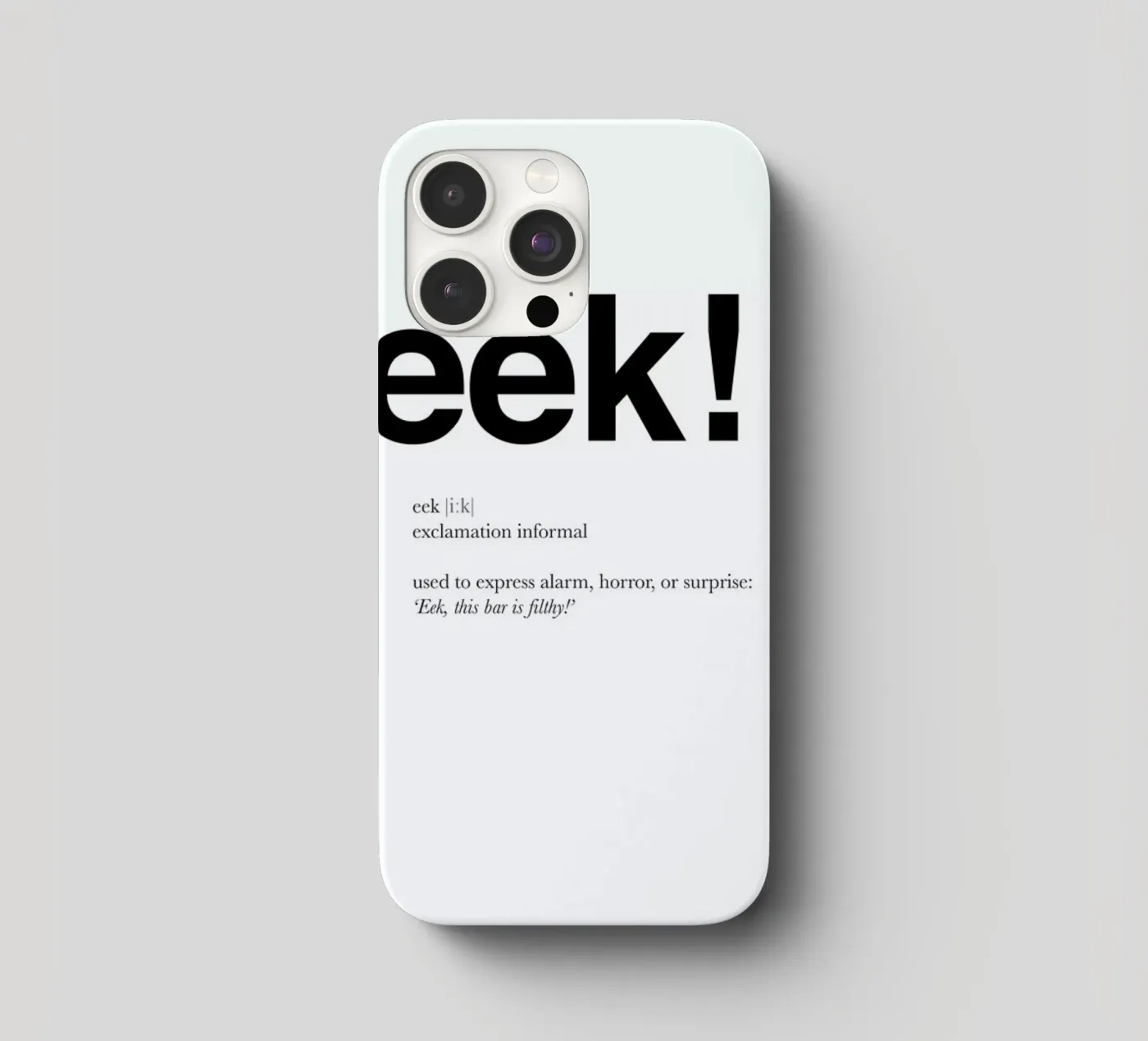 The eek interjection iphone case by Matěj Kašpar Jirásek