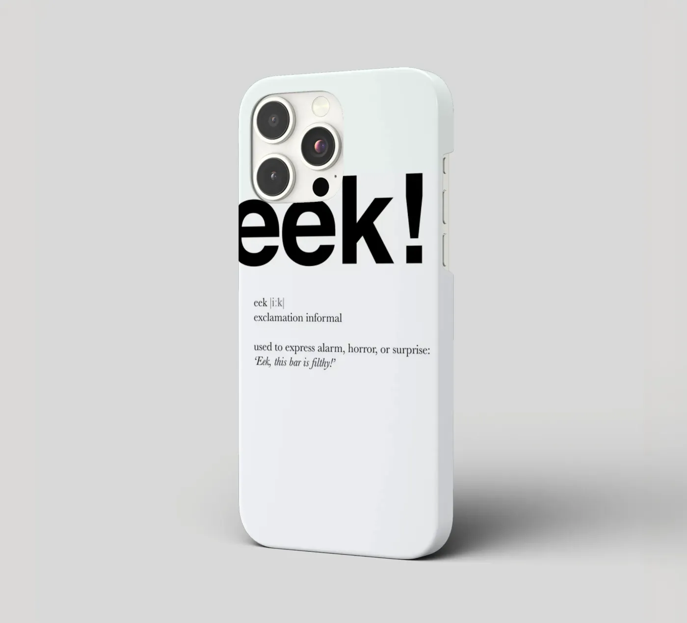 The eek interjection iphone case by Matěj Kašpar Jirásek