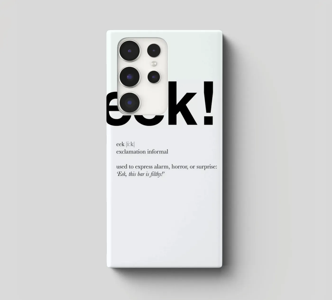 The eek interjection samsung phone case by Matěj Kašpar Jirásek