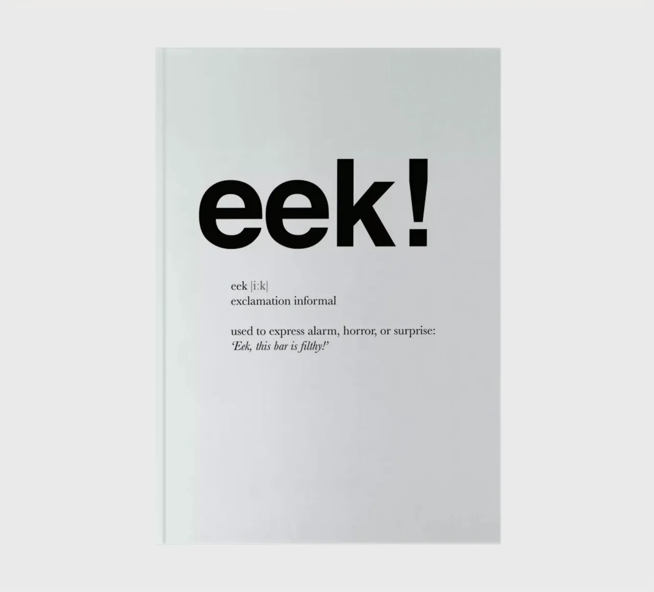 The eek interjection notebook by Matěj Kašpar Jirásek
