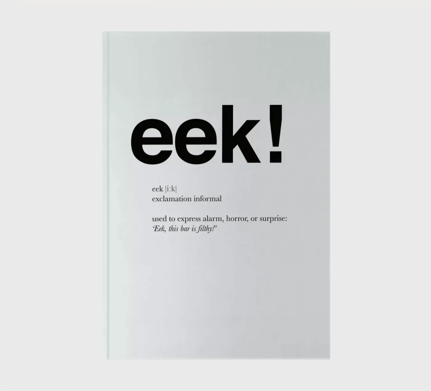 The eek interjection Notizbuch von Matěj Kašpar Jirásek