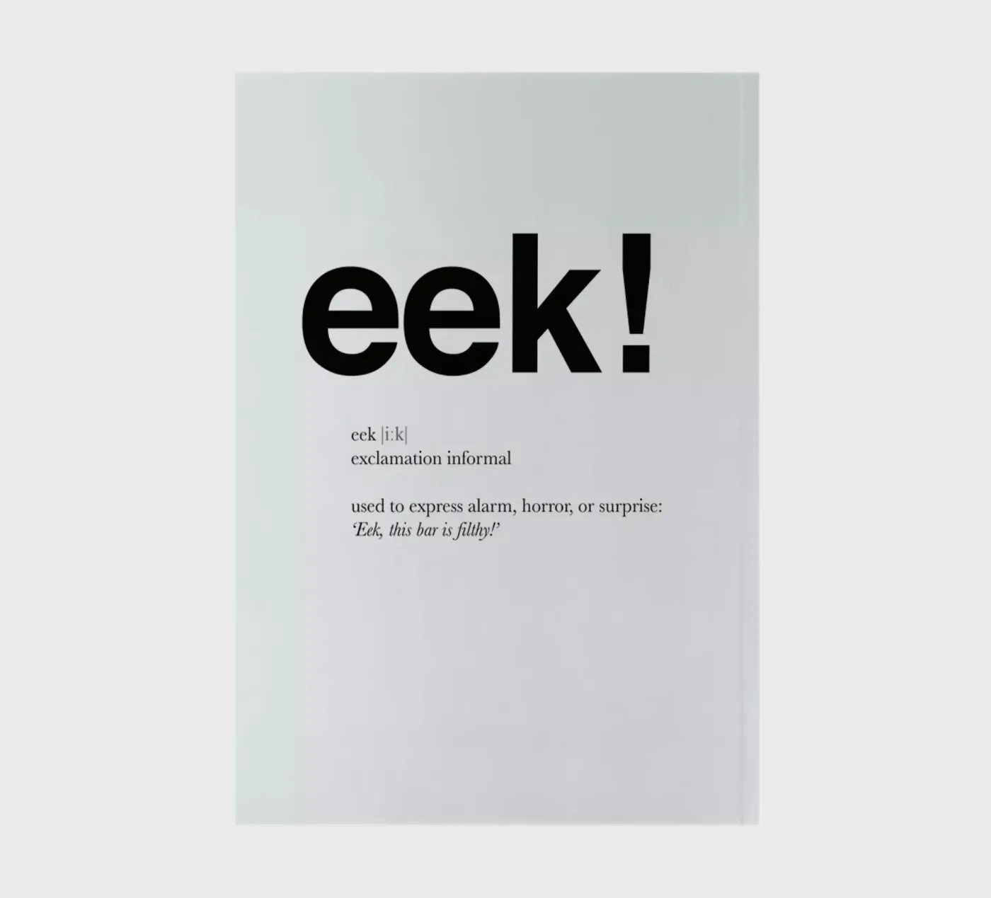 The eek interjection Notizbuch von Matěj Kašpar Jirásek