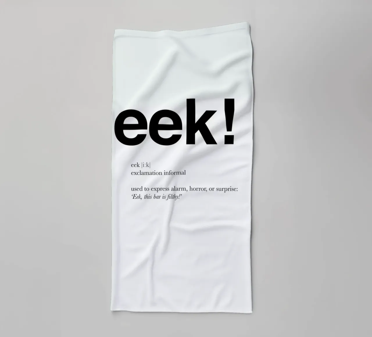 The eek interjection toalla de baño de Matěj Kašpar Jirásek