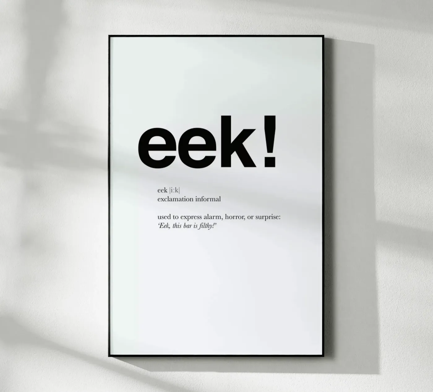 The eek interjection plexiglas de Matěj Kašpar Jirásek