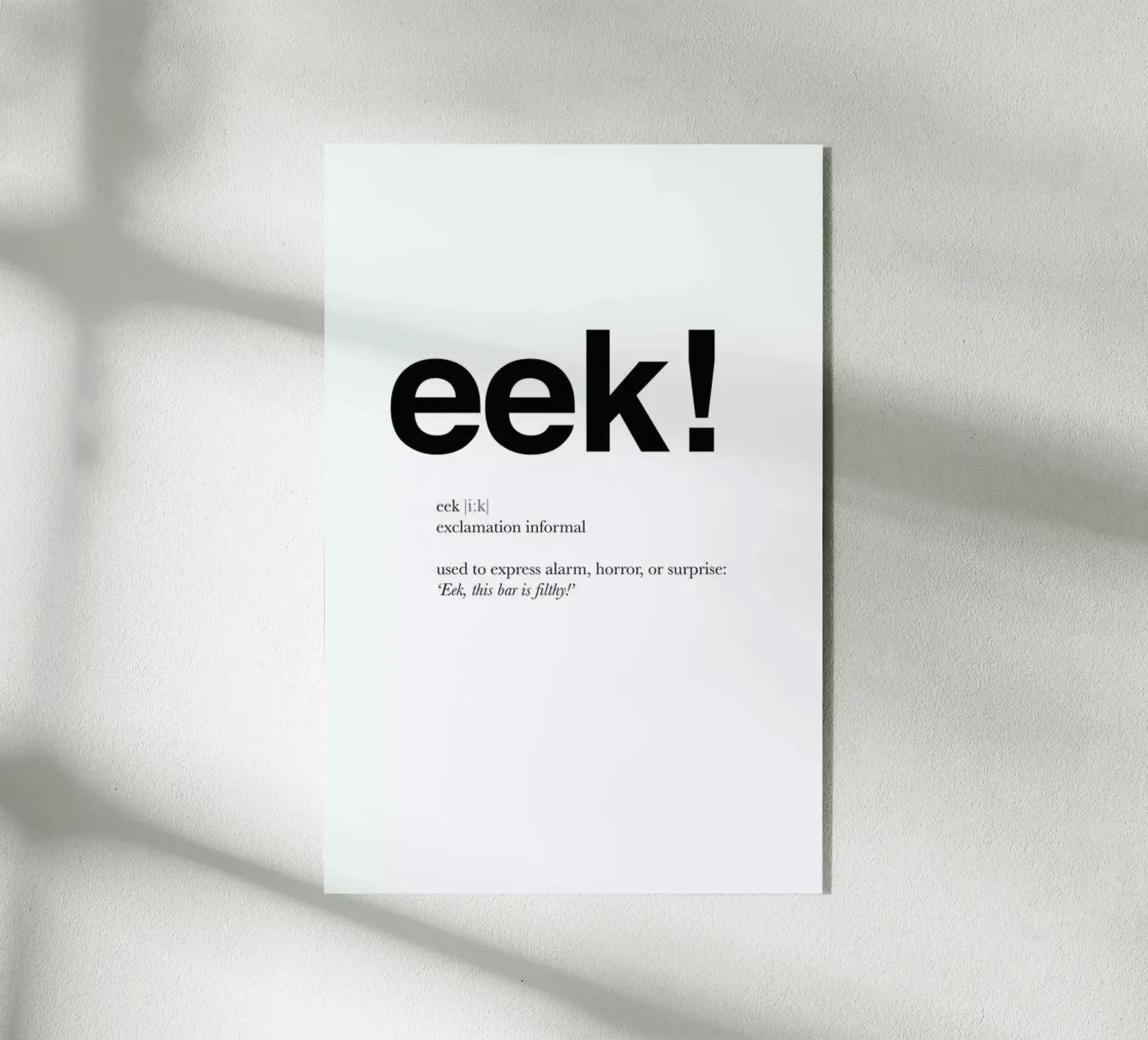 The eek interjection plexiglas de Matěj Kašpar Jirásek