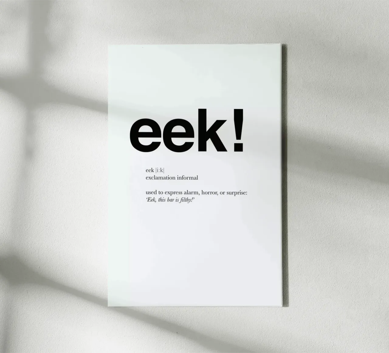 The eek interjection canvas van Matěj Kašpar Jirásek