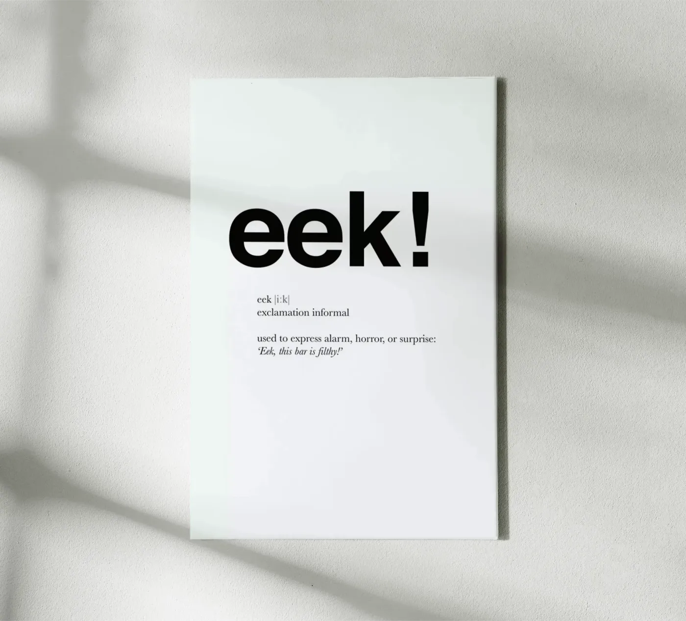 The eek interjection canvas van Matěj Kašpar Jirásek