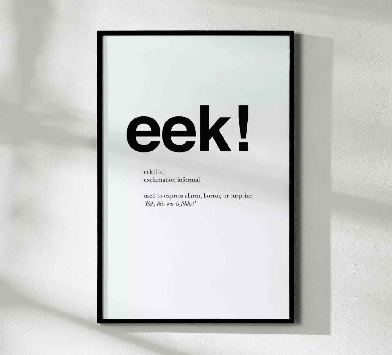 The eek interjection poster by Matěj Kašpar Jirásek